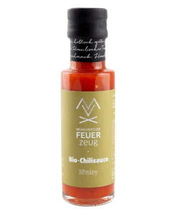 Bio Chilisauce Whiskey von Mühlviertler Feuerzeug