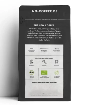 No Coffee Espresso entkoffeiniert ganze Bohne 250 g von No Coffee